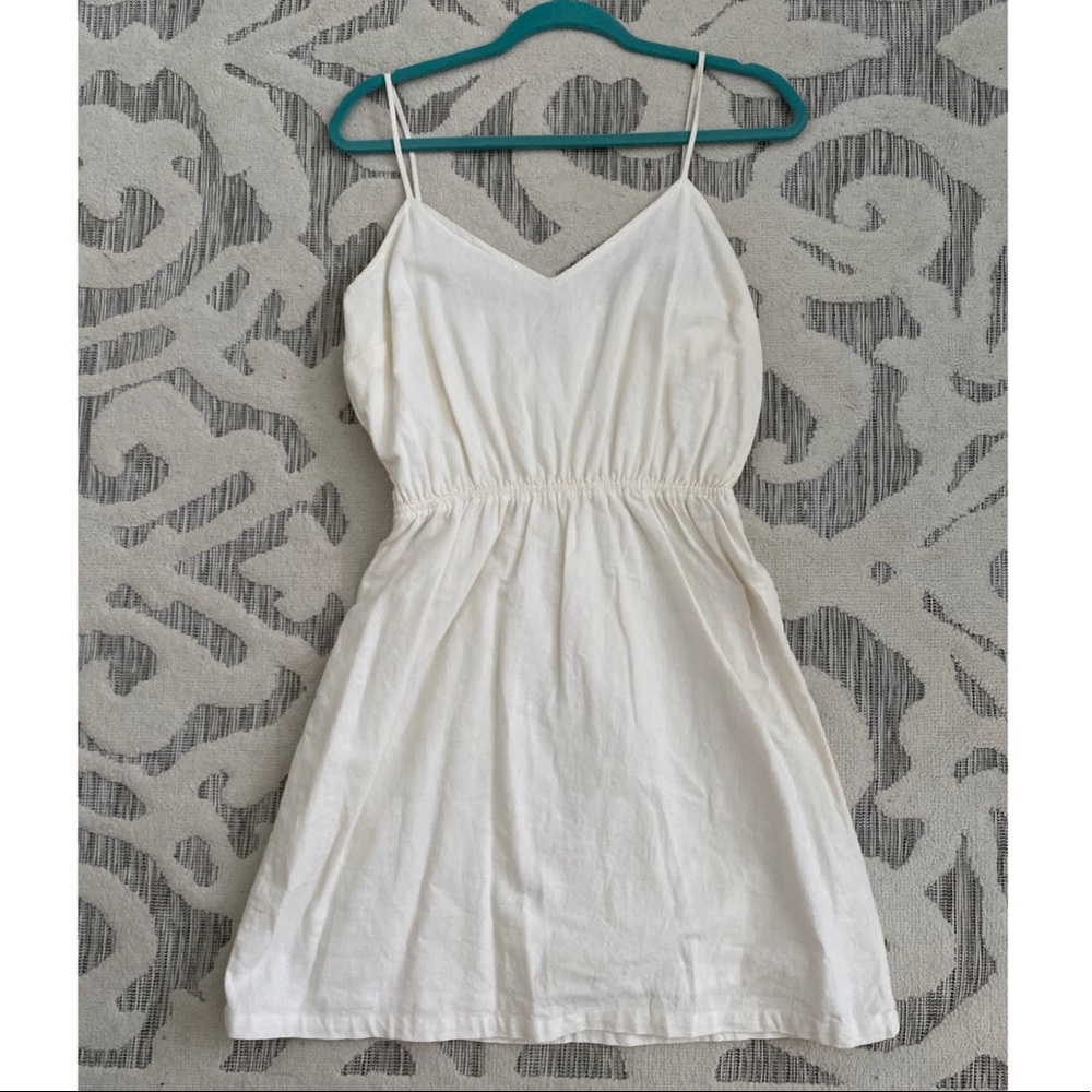 J Crew White Linen Sundress
